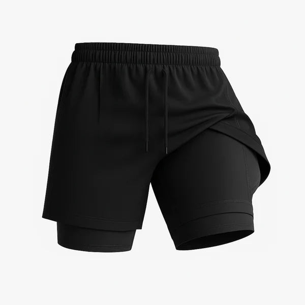 3-in-1 Quick-Dry Swim Trunks with Compression Liner